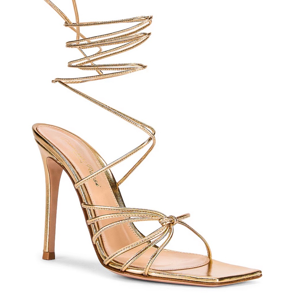 Gianvito Rossi Metallic Leather Sandals size 38.5